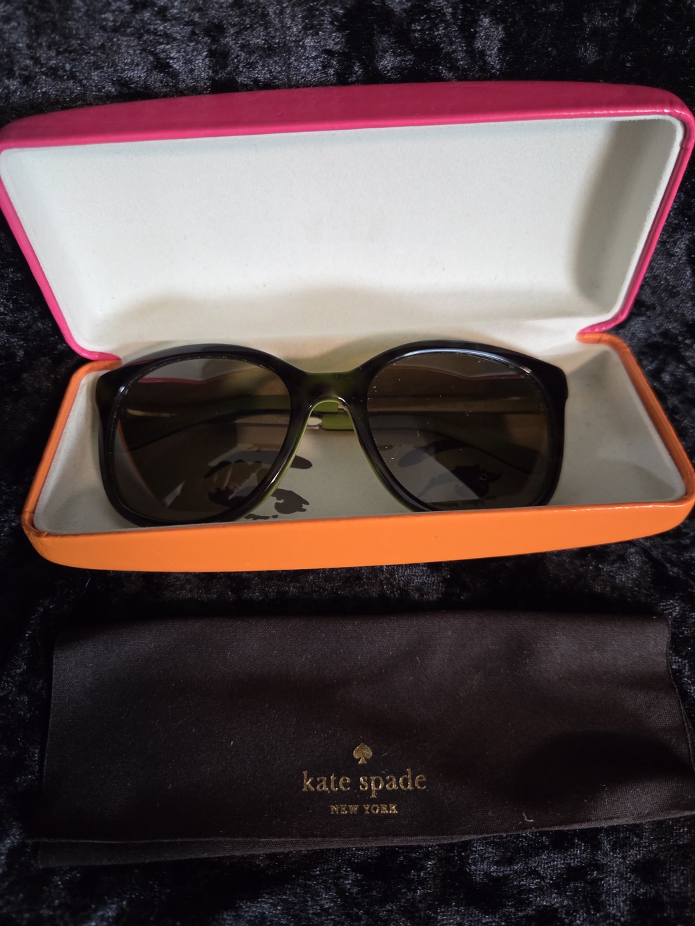 kate spade Black and Tortoiseshell Round Frame Sunglasses - Picture 7 of 8